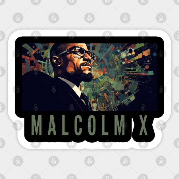 Malcolm X - Black History, Civil Rights Sticker by UrbanLifeApparel